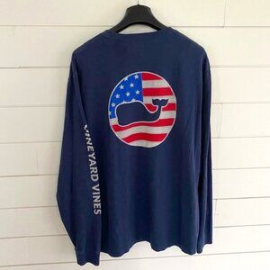 Vineyard Vines Men's Americana Long Sleeve T-Shirt – Size Medium